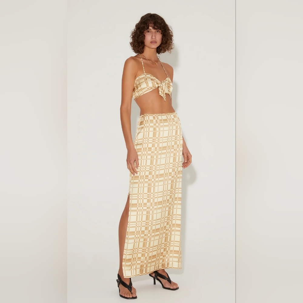 Hansen&Gretel LISSA SKIRT LEMON CHECK